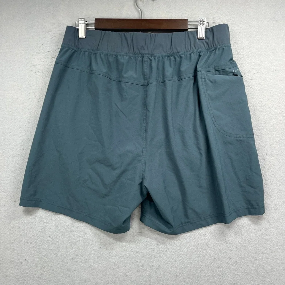 Free Fly Breeze Active Short Mens Large Blue Lined 5.5 Hiking Athletic Active